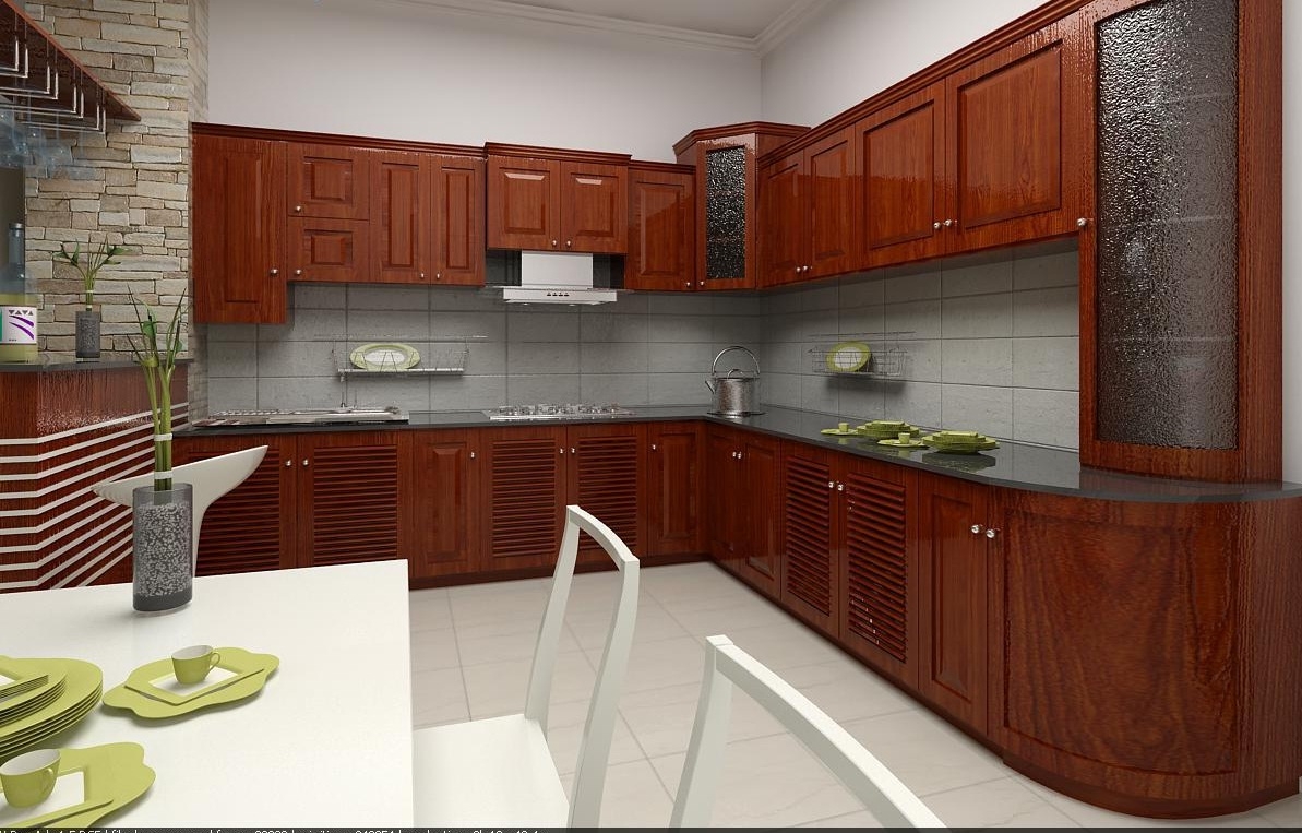 Tủ bếp gỗ hương