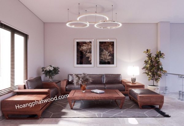 Đồ sofa gỗ óc chó phóng khách