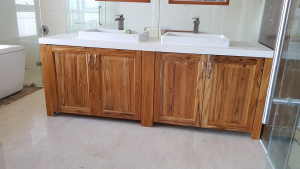 Tủ phòng tắm lavabo gỗ teak