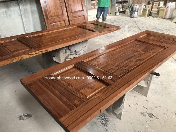 Cửa 4 cánh gỗ teak - Hình ảnh 6