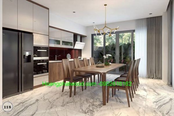 Nội thất tủ bếp óc chó - Hình ảnh 9