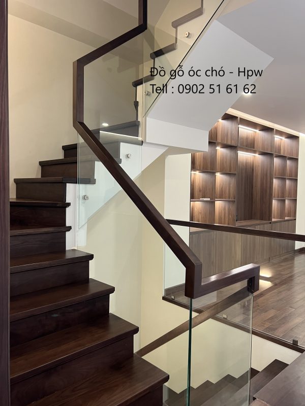 Thi công cầu thang bằng gỗ Tphcm - Hình ảnh 5