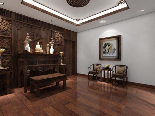 Thi công đồ gỗ phòng thờ - Hình ảnh 4
