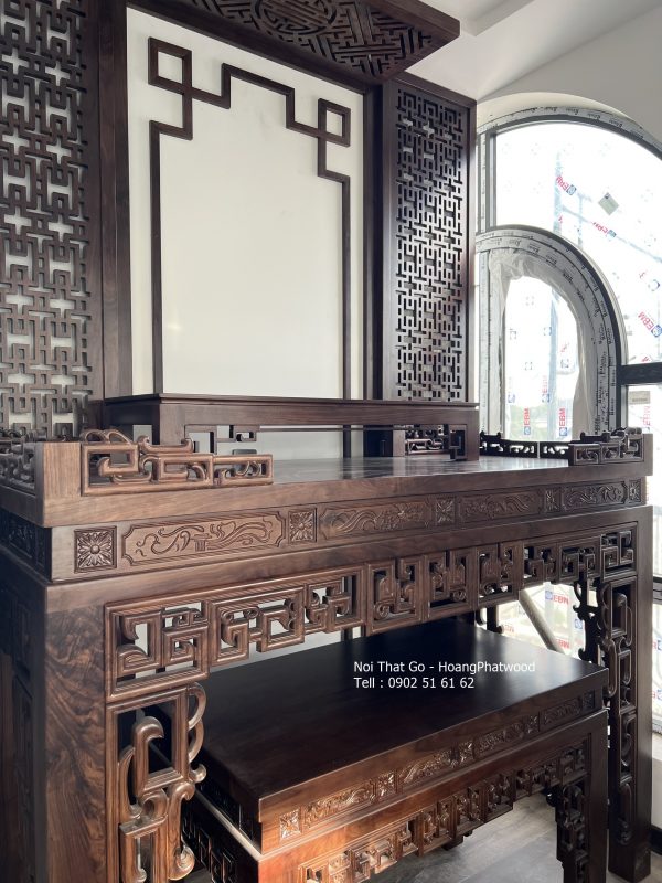 Bàn thờ tổ tiên gỗ óc chó