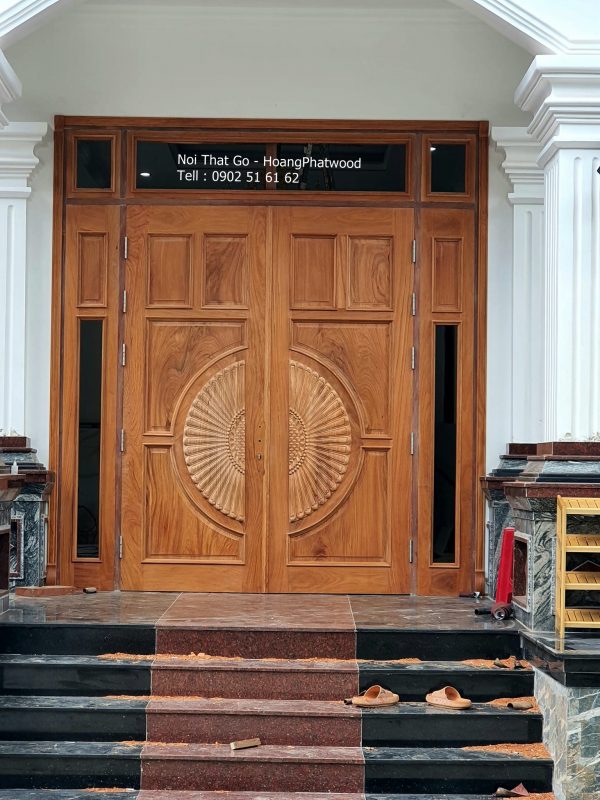 Bộ cửa phòng gỗ gõ đỏ - Hình ảnh 6