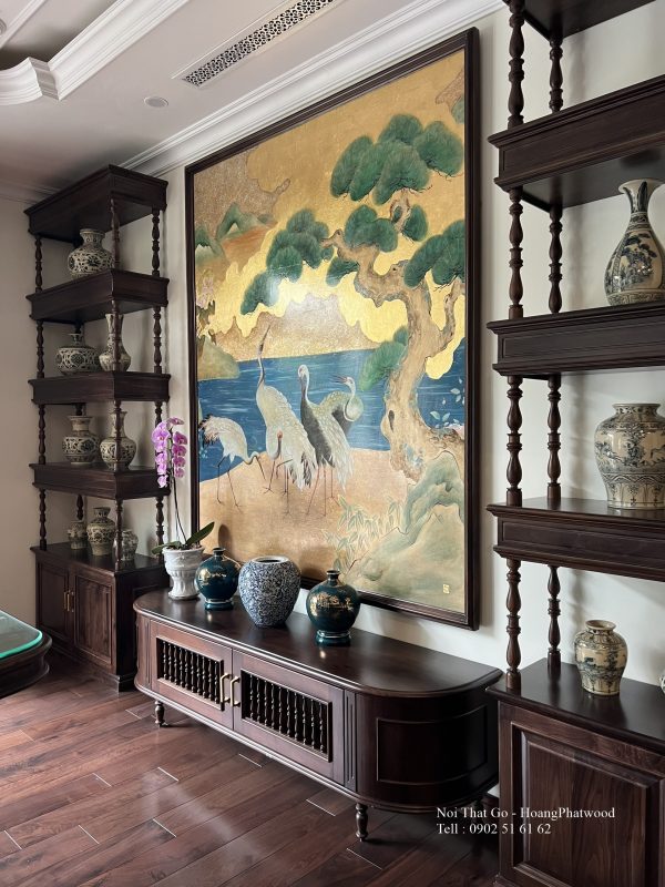 Kệ gỗ trang trí kiểu indochine - Hình ảnh 4