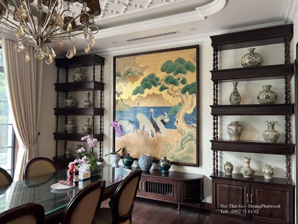 Kệ gỗ trang trí kiểu indochine - Hình ảnh 3
