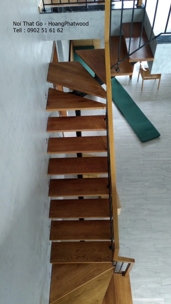 Báo giá cầu thang gỗ sồi - Hình ảnh 2