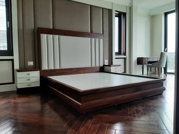 100 Kiểu Giường ngủ đẹp gỗ óc chó - Hình ảnh 2