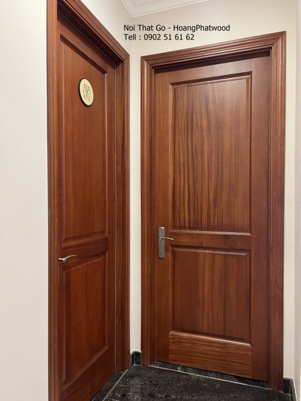 Bộ cửa phòng gỗ gõ đỏ - Hình ảnh 3