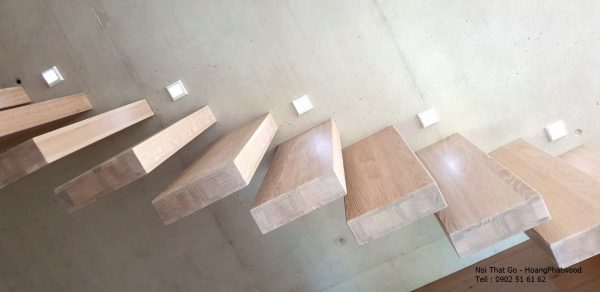 Gỗ sồi làm nội thất cầu thang - Hình ảnh 3