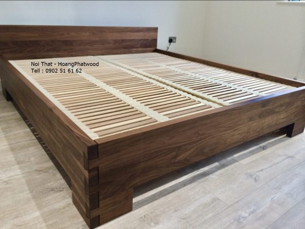 Bộ mẫu giường ngủ đẹp gỗ tự nhiên