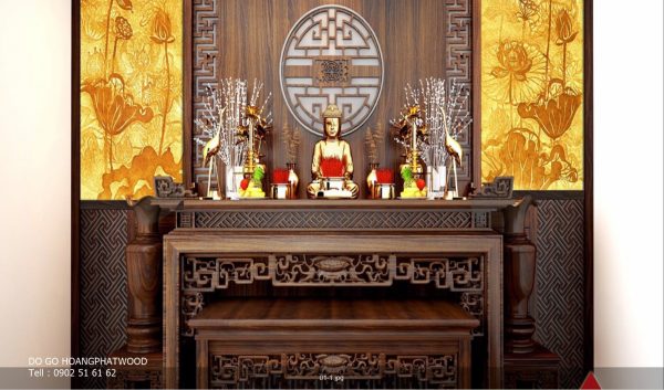 Báo giá bàn thờ gỗ óc chó - Hình ảnh 6