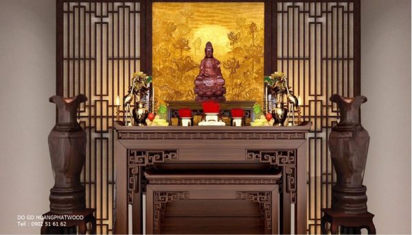 Báo giá bàn thờ gỗ óc chó - Hình ảnh 5