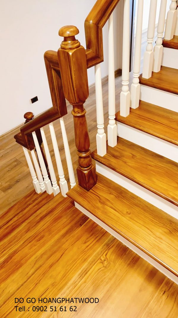 Bảng giá cầu thang loại gỗ teak - Hình ảnh 5
