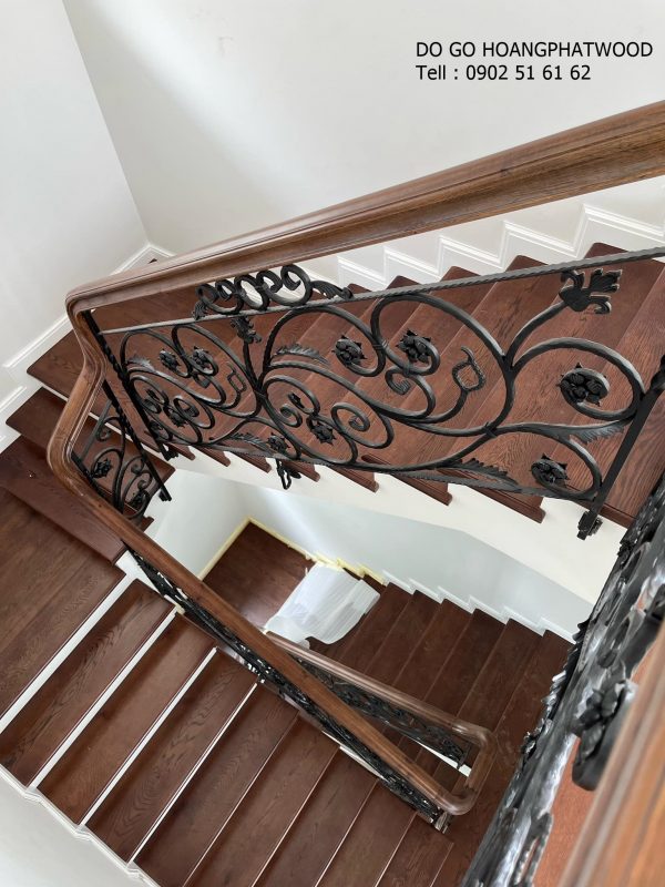 Cầu Thang Gỗ Sồi Mỹ (Oak) - Hình ảnh 2
