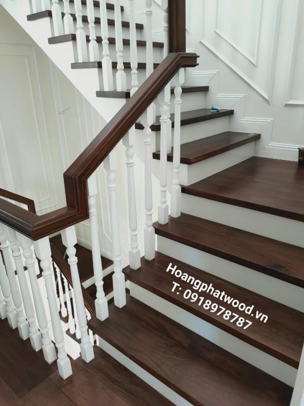 Bảng giá cầu thang gỗ óc chó ghép - Hình ảnh 5