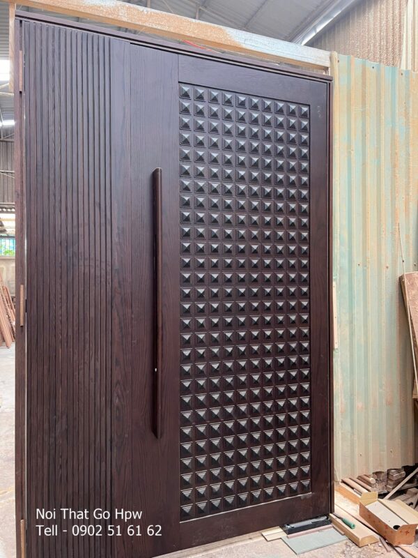 Bảng giá cửa gỗ óc chó cánh phẳng - Hình ảnh 12
