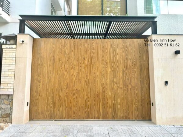 Gỗ biến tính làm cửa cổng - Hình ảnh 2
