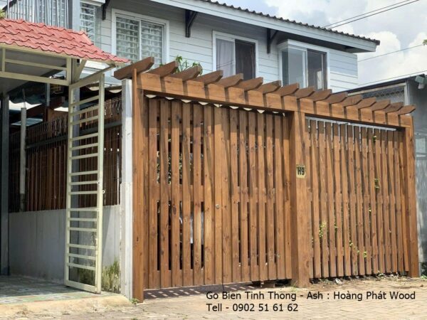 Gỗ biến tính làm cửa cổng - Hình ảnh 5