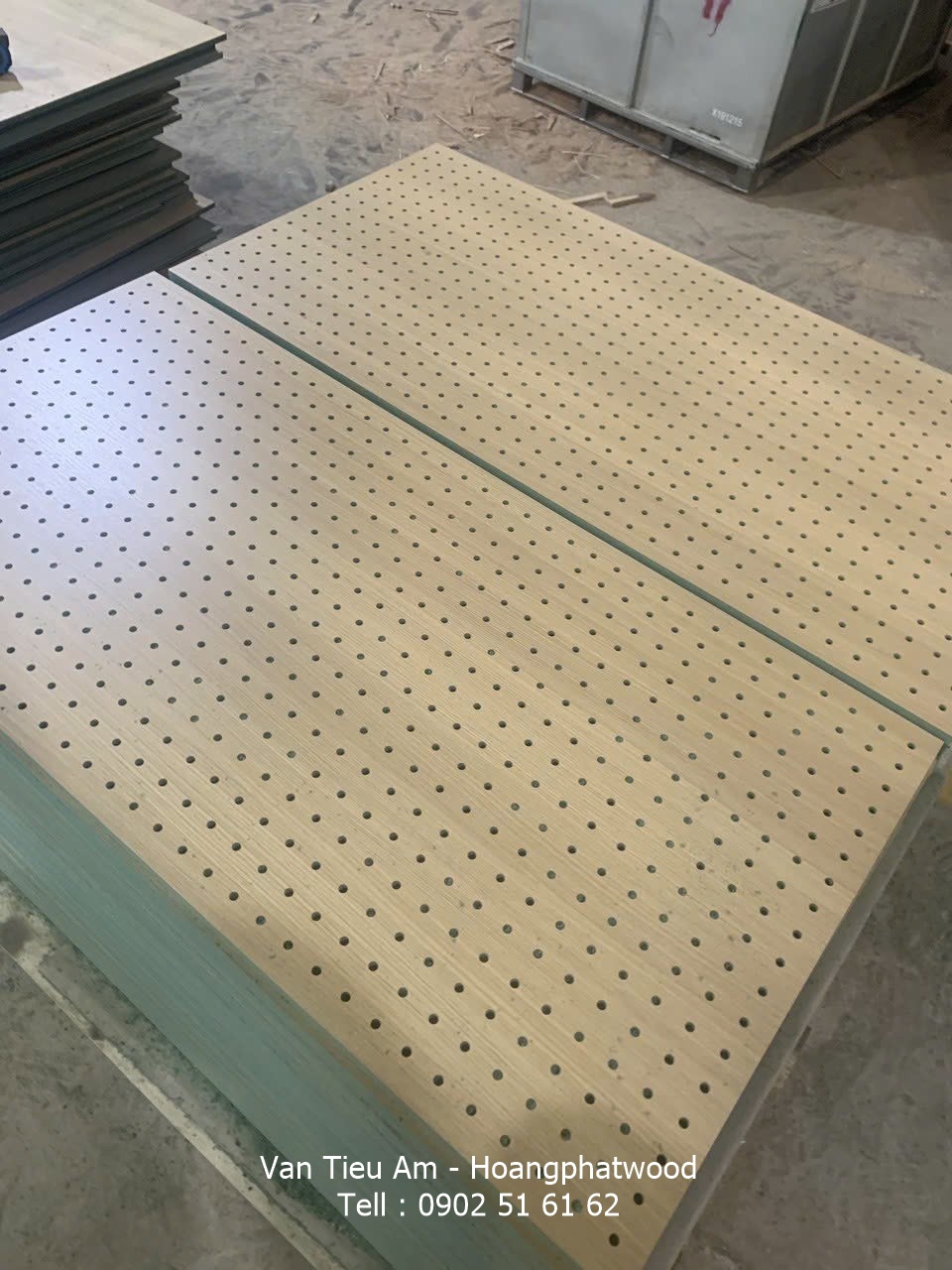 Ván plywood đục tiêu âm - Thoát âm - Ván MDF phủ melamin vân sồi