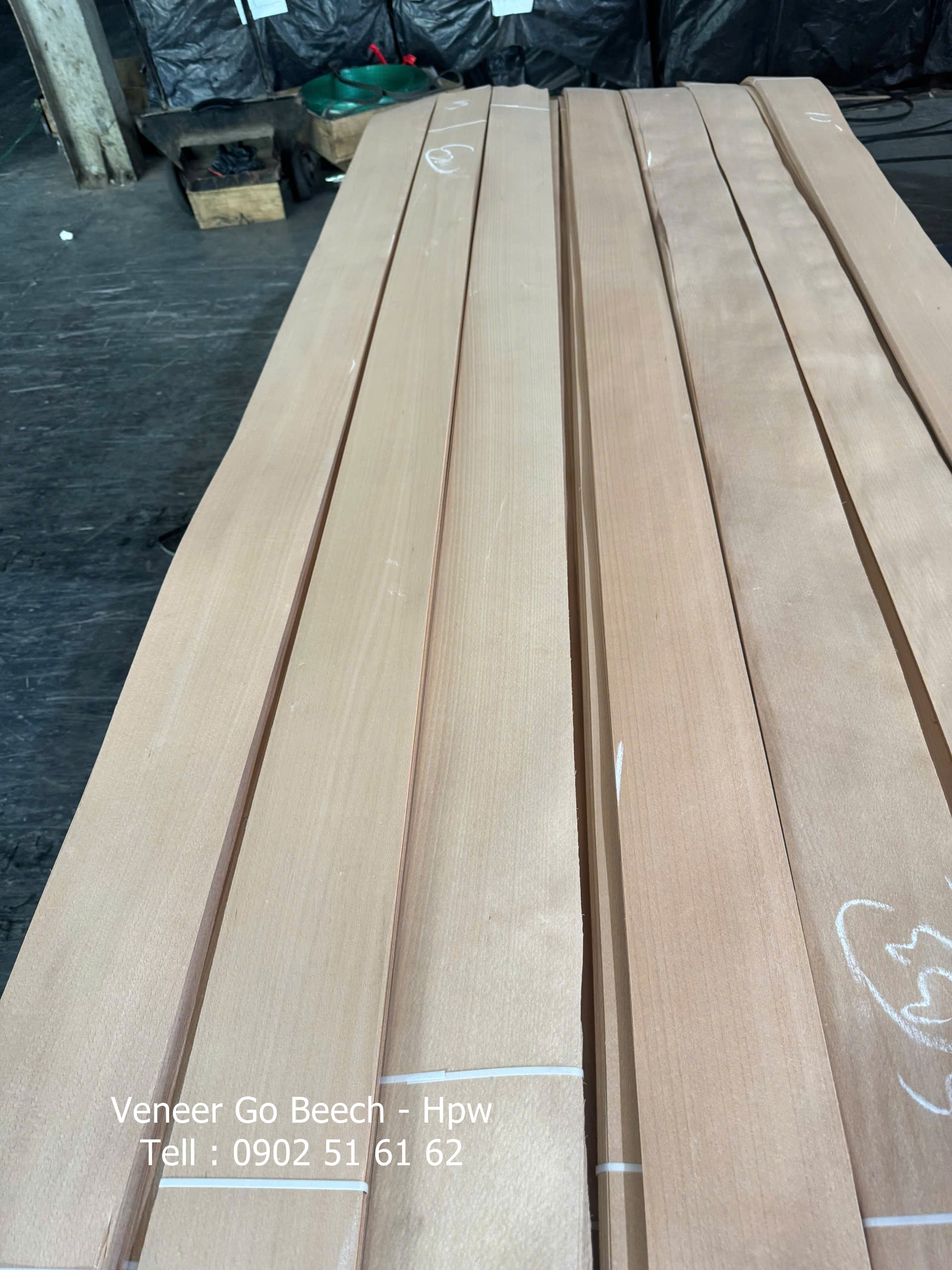 Mặt gỗ veneer Beech màu hồng nhạt tự nhiên