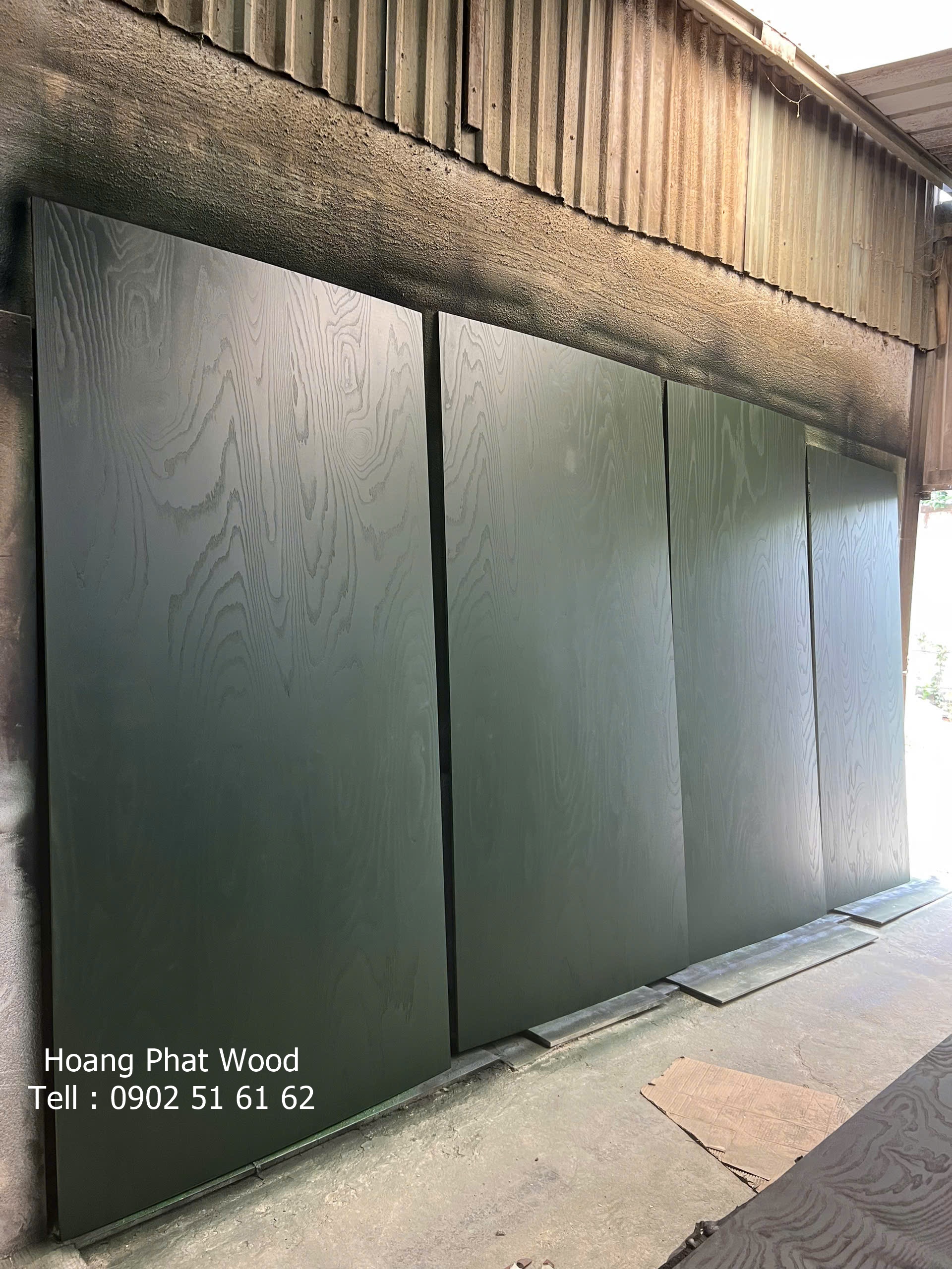 Phối cảnh tông màu xanh - Sơn giữ Ghim gỗ : Mặt gỗ tần bì đáp ưng tiêu chuẩn