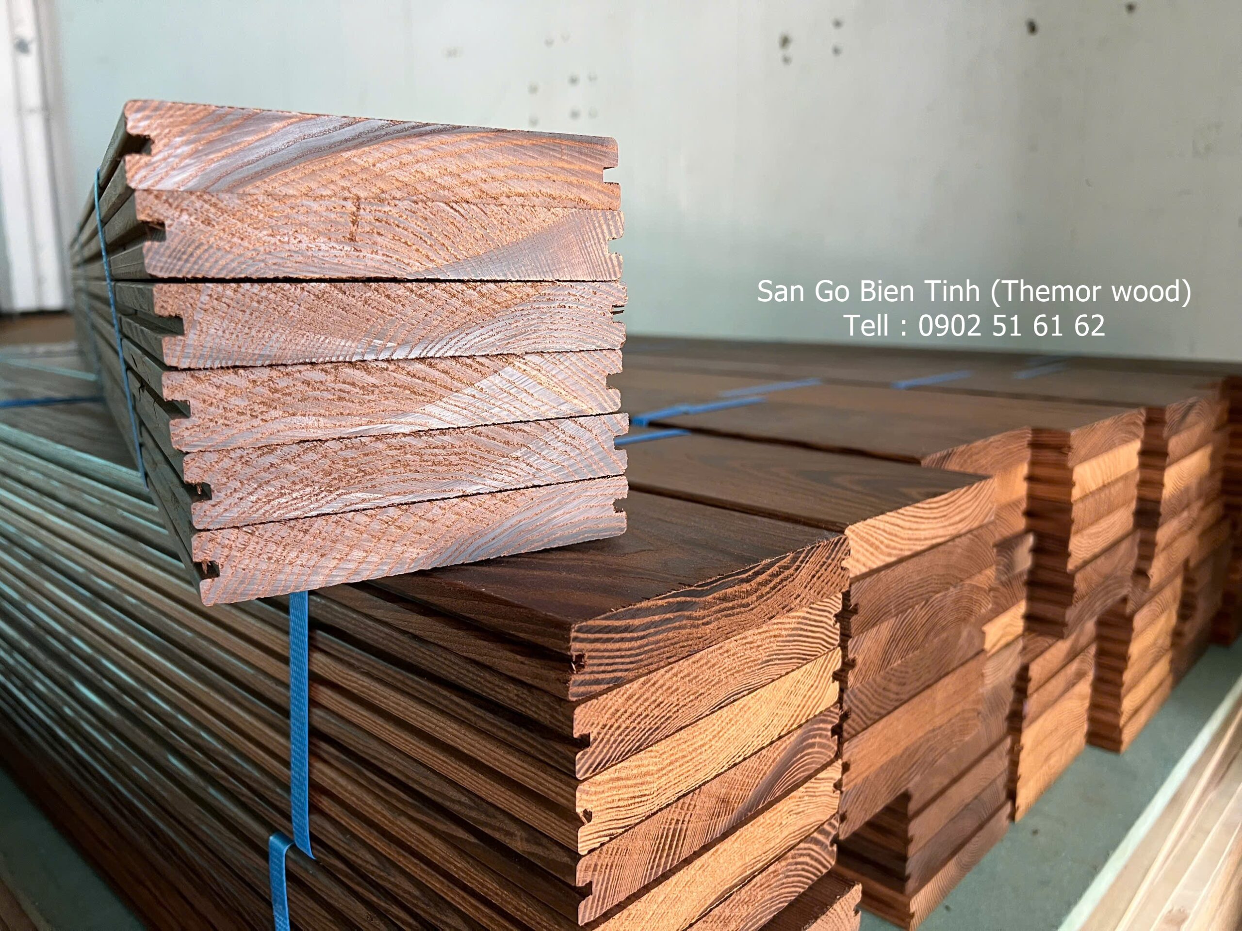 Phôi sàn gỗ Ash biến tính - 20 x 150 x 1500mm